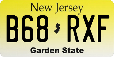 NJ license plate B68RXF