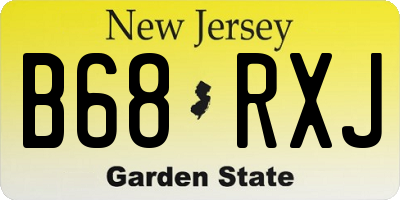 NJ license plate B68RXJ