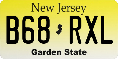 NJ license plate B68RXL
