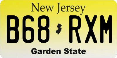 NJ license plate B68RXM