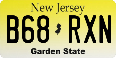 NJ license plate B68RXN