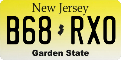 NJ license plate B68RXO