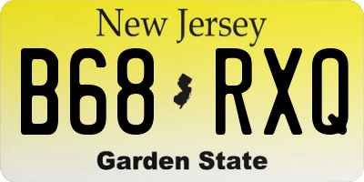 NJ license plate B68RXQ