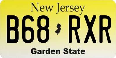 NJ license plate B68RXR