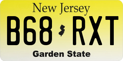 NJ license plate B68RXT