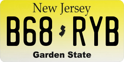 NJ license plate B68RYB