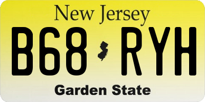 NJ license plate B68RYH