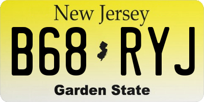 NJ license plate B68RYJ