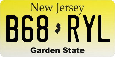 NJ license plate B68RYL