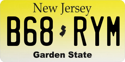 NJ license plate B68RYM