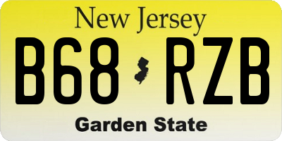 NJ license plate B68RZB