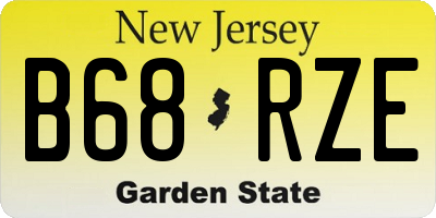 NJ license plate B68RZE