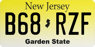 NJ license plate B68RZF
