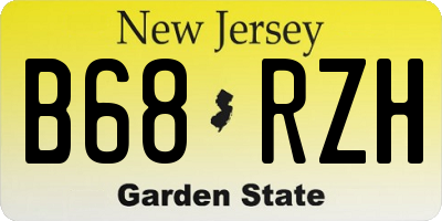 NJ license plate B68RZH