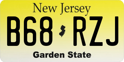 NJ license plate B68RZJ
