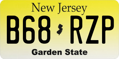 NJ license plate B68RZP