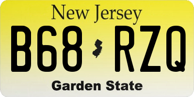 NJ license plate B68RZQ