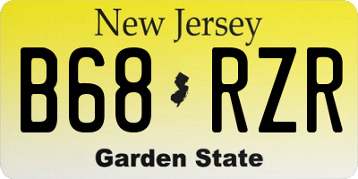 NJ license plate B68RZR