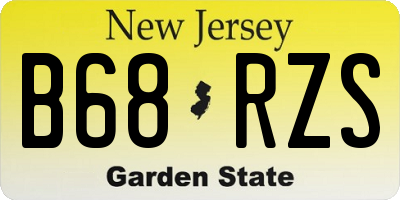 NJ license plate B68RZS