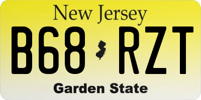 NJ license plate B68RZT