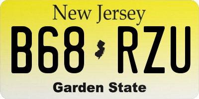 NJ license plate B68RZU