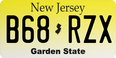 NJ license plate B68RZX