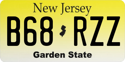 NJ license plate B68RZZ