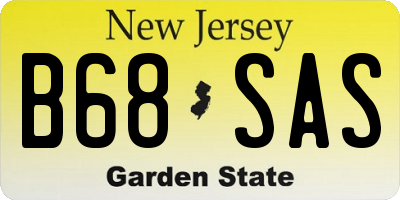 NJ license plate B68SAS