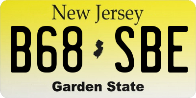 NJ license plate B68SBE