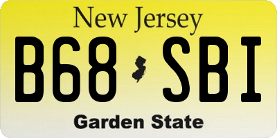 NJ license plate B68SBI