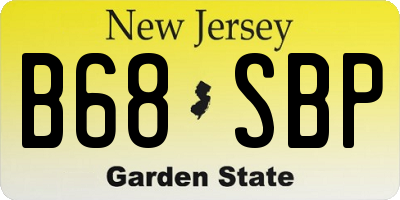 NJ license plate B68SBP