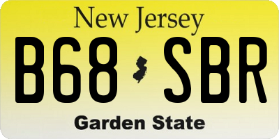 NJ license plate B68SBR