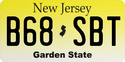 NJ license plate B68SBT