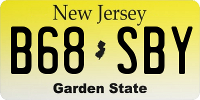 NJ license plate B68SBY