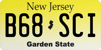 NJ license plate B68SCI