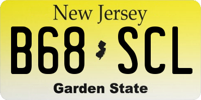 NJ license plate B68SCL