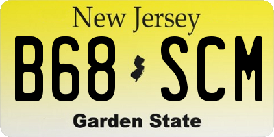 NJ license plate B68SCM