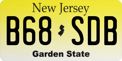 NJ license plate B68SDB