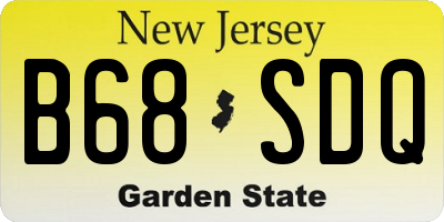 NJ license plate B68SDQ