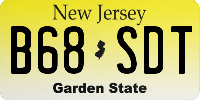 NJ license plate B68SDT