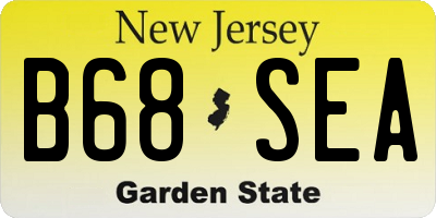 NJ license plate B68SEA
