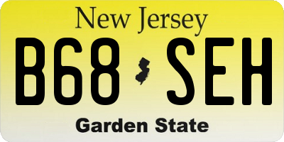 NJ license plate B68SEH