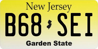 NJ license plate B68SEI