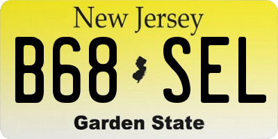 NJ license plate B68SEL