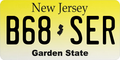 NJ license plate B68SER