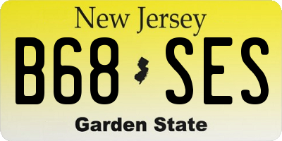 NJ license plate B68SES