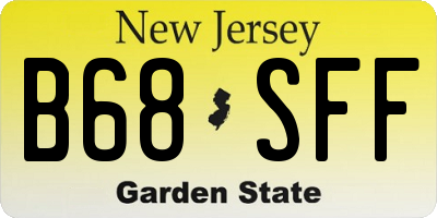 NJ license plate B68SFF