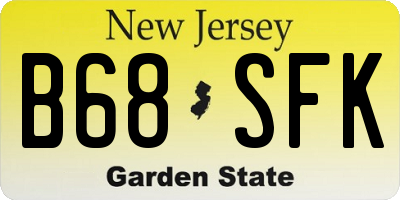 NJ license plate B68SFK