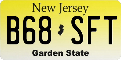 NJ license plate B68SFT