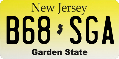 NJ license plate B68SGA